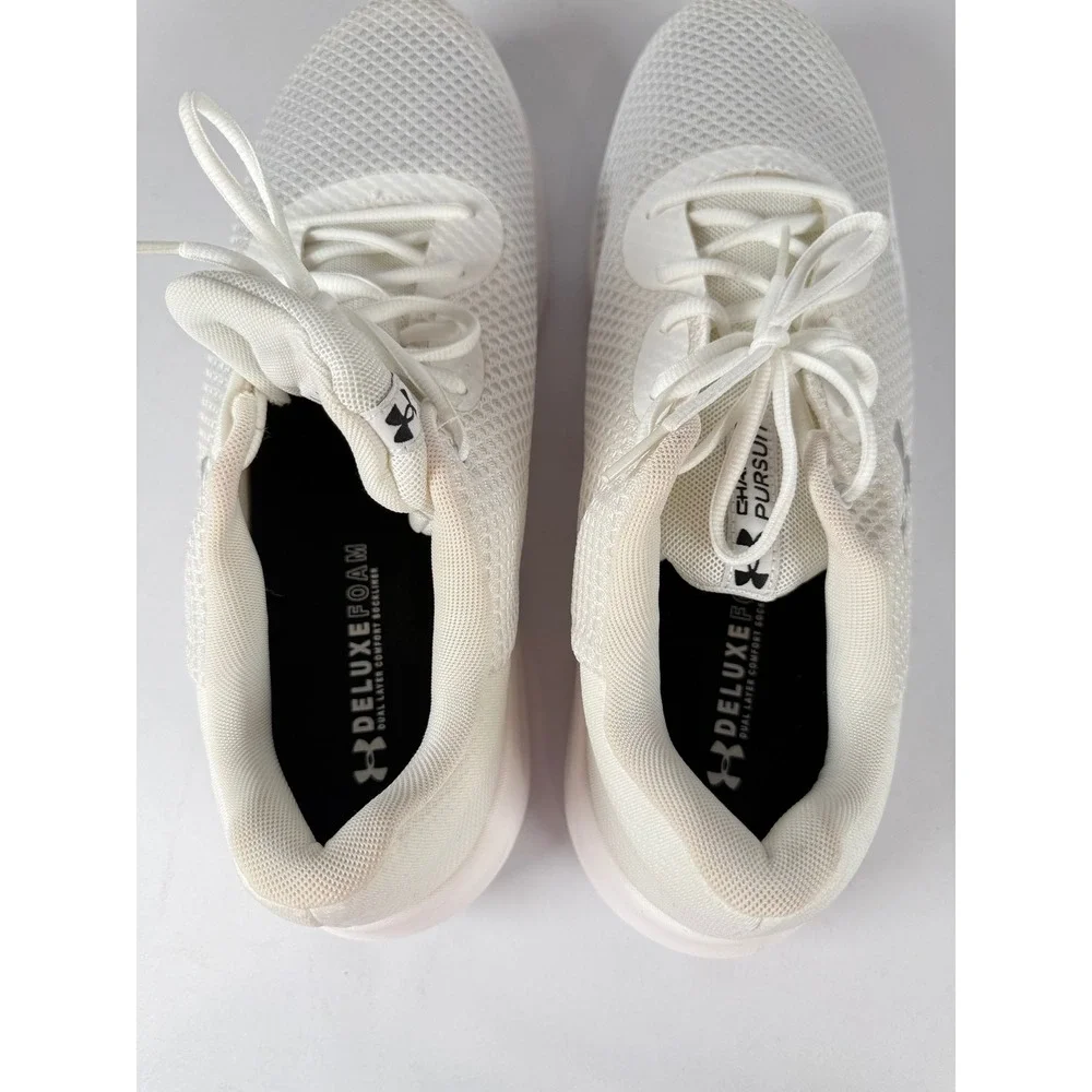 Under Armour Charged Pursuit 3 Mens Running Shoes White‎ Silver 3024878-101 15